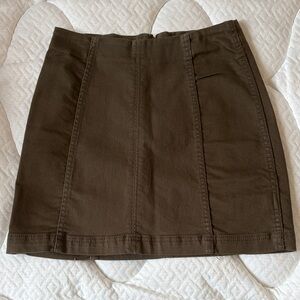 Free People Olive Green Mini Skirt